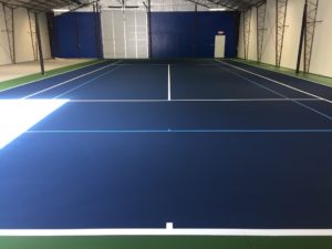 Private Residence Indoor Tennis court with quick start lines